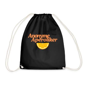 Anonyme Aperoliker - Turnbeutel - Schwarz - Vorne