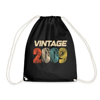 Vintage 2009 Retro - Best Seller - Drawstring Bag - black - Front