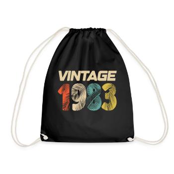Vintage 1983 Retro - Best-seller - Sac de sport léger - noir - Devant