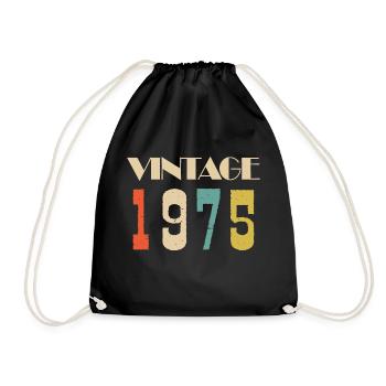 1972 Vintage Limited Edition Gift - Drawstring Bag - black - Front