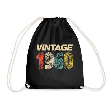 Vintage 1960 Retro - Best-seller - Sac de sport léger - noir - Devant