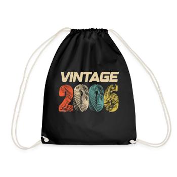 Vintage 2006 Retro - Best Seller - Drawstring Bag - black - Front