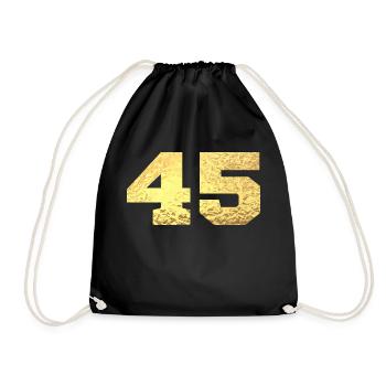 Numéro 45 paillettes doré - 45e anniversaire - Sac de sport léger - noir - Devant