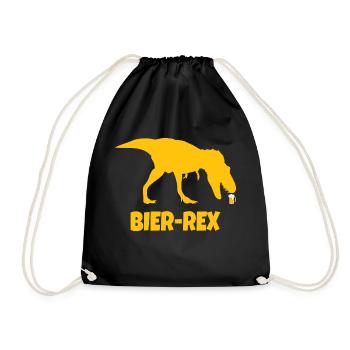 Bier Bier-Rex Humor Dino T-Rex - Turnbeutel - Schwarz - Vorne