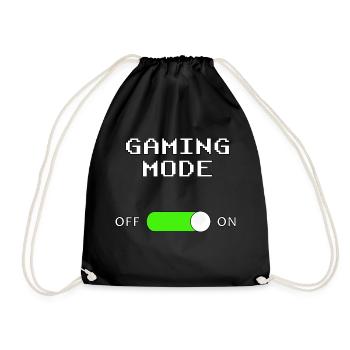Gaming Mode on/off Pc und Konsolen Shirt - Turnbeutel - Schwarz - Vorne