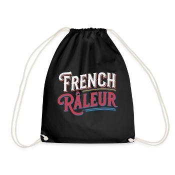 French râleur - Sac de sport léger - noir - Devant