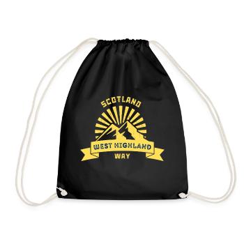 West Highland Way Scotland Loch Lomond Hiking - Drawstring Bag - black - Front