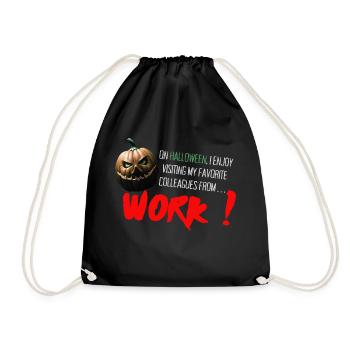 Halloween Design- Arbeitskollegen - Turnbeutel - Schwarz - Vorne
