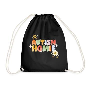 Autism - Drawstring Bag - black - Front