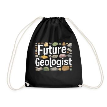 Career as a Future Geologist - Drawstring Bag - black - Front