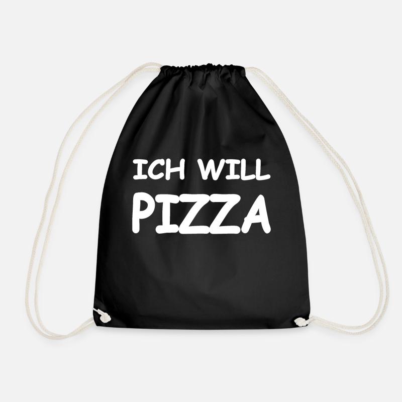 Pizza - Turnbeutel - Schwarz