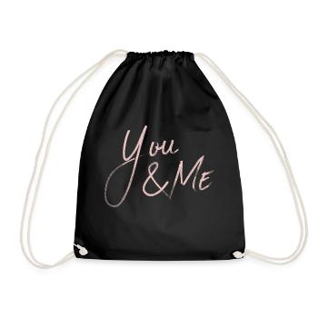 YOU & ME - Drawstring Bag - black - Front