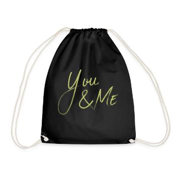 YOU & ME - Drawstring Bag - black - Front