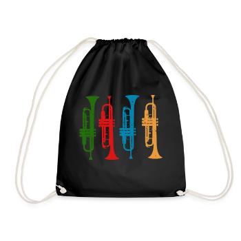 Trumpets Colorful - Turnbeutel - Schwarz - Vorne