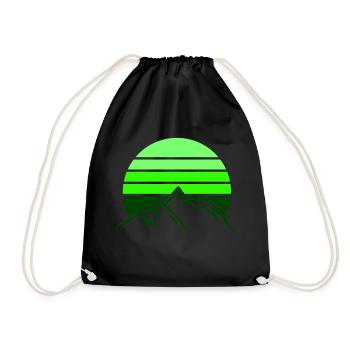 mountains mountains mountains - Drawstring Bag - black - Front