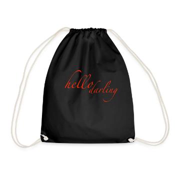 hello darling - Turnbeutel - Schwarz - Vorne
