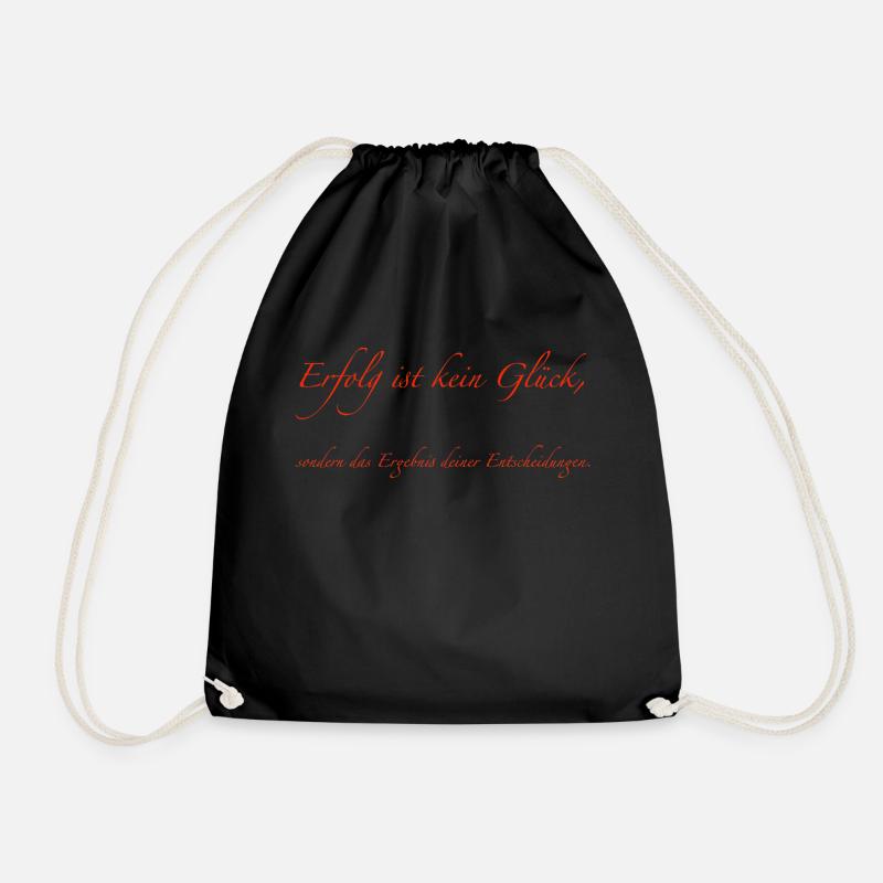 Success - Drawstring Bag - black