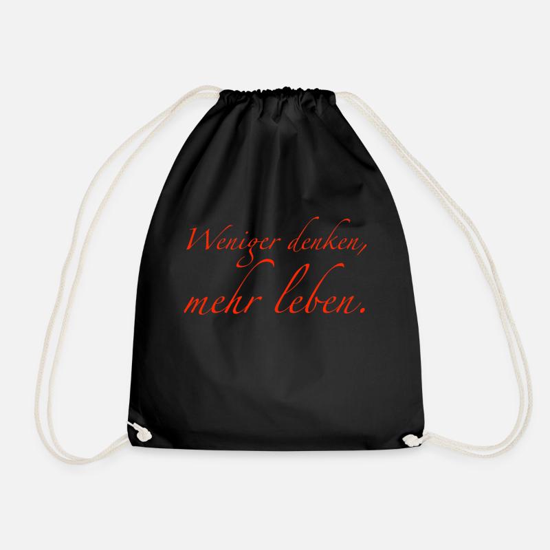 Penser moins, vivre plus - Sac de sport léger - noir