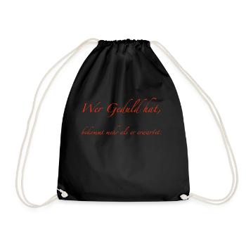 Ceux qui ont de la patience obtiennent plus que prévu - Sac de sport léger - noir - Devant