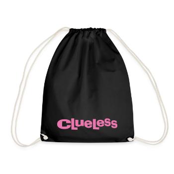 Clueless Klassisches Logo - Turnbeutel - Schwarz - Vorne