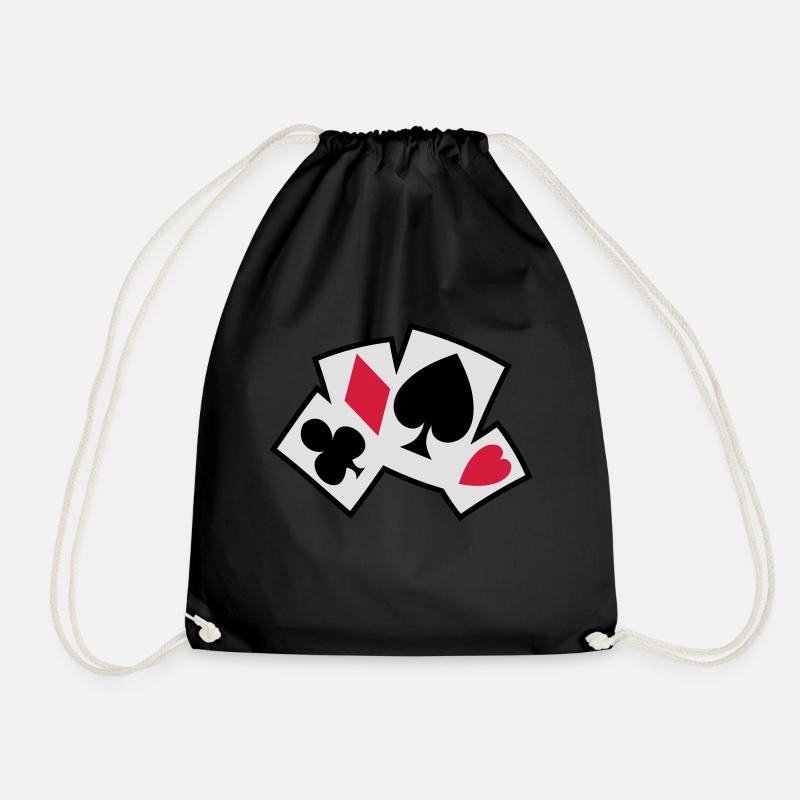 pokerkarten - Turnbeutel - Schwarz