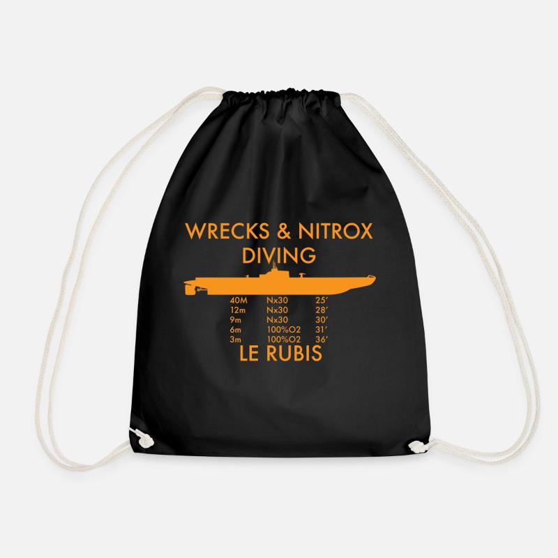 rubis_nx_orange - Turnbeutel - Schwarz