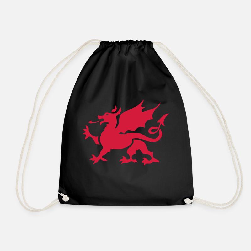 walesdragon one colour - Drawstring Bag - black