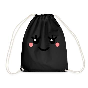 cute_face - Sac de sport léger - noir - Devant