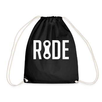 RIDE Bicycle Bike Chain - Drawstring Bag - black - Front