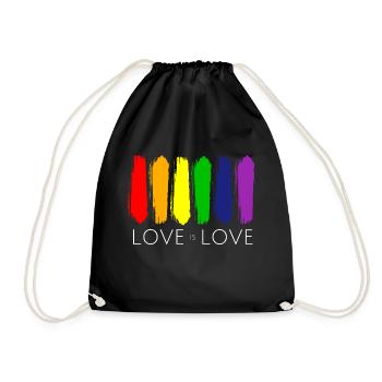 l'amour c'est l'amour Rainbow Painting - Sac de sport léger - noir - Devant