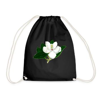 Magnolie - Turnbeutel - Schwarz - Vorne
