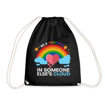 Soyez un arc-en-ciel dans le nuage d'elses de quelqu'un - Sac de sport léger - noir - Devant