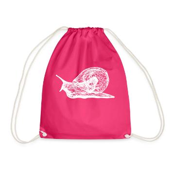 Snail - Schnecke - Turnbeutel - Fuchsia - Vorne