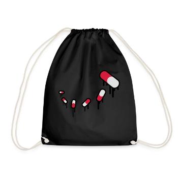 Medicine Pills - Drawstring Bag - black - Front