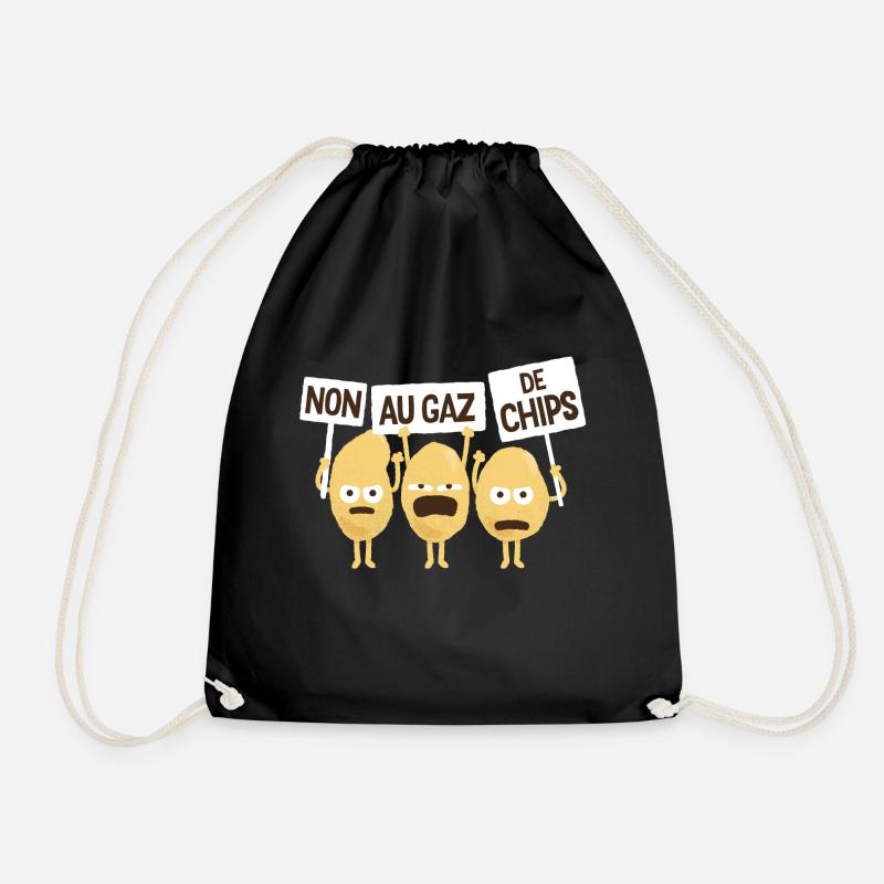 Non au gaz de chips - Sac de sport léger - noir