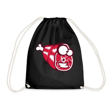 bande dessinée chair visage yeux bouche drôle ha - Sac de sport léger - noir - Devant