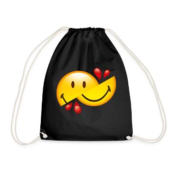Smiley Glossy Cut in Half - Sac de sport léger - noir - Devant