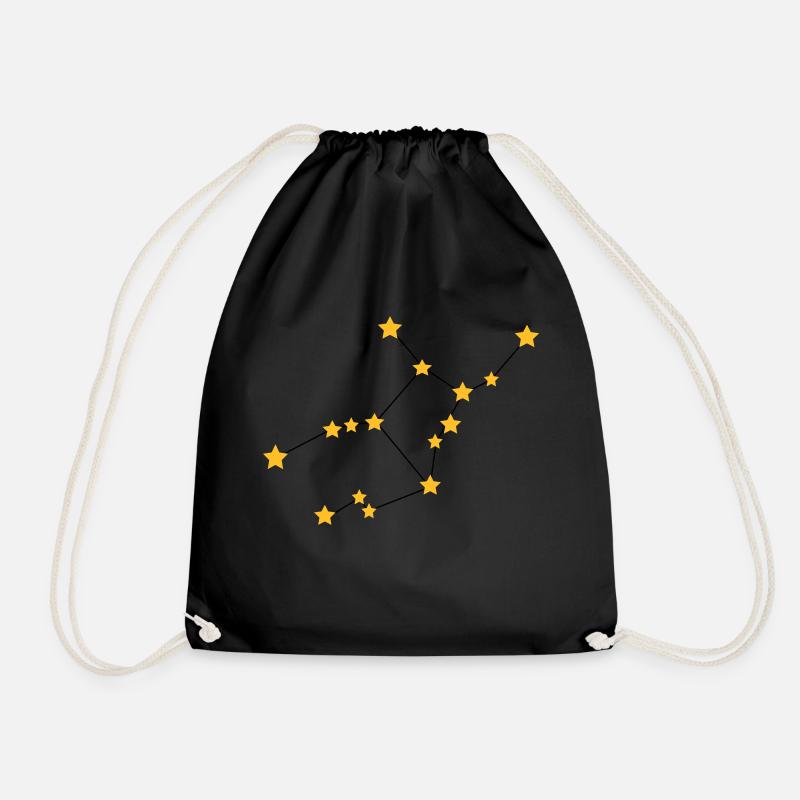 Constellation du zodiaque signe Vierge - Sac de sport léger - noir