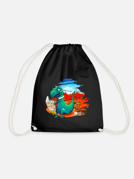 Autodidactolosaurus - Drawstring Bag - black