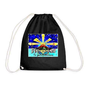 La Réunion 974 - évol 01 - Sac de sport léger - noir - Devant