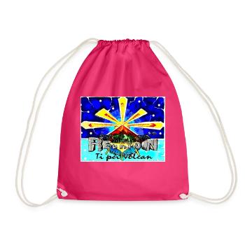 La Réunion 974 - évol 01 - Sac de sport léger - fuchsia - Devant