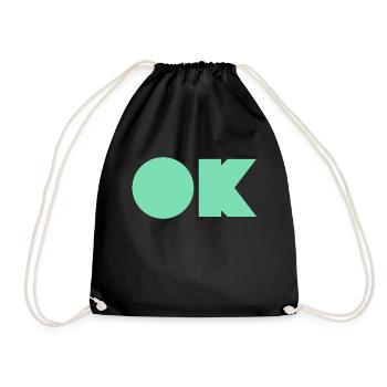 OK KPOP - Drawstring Bag - black - Front