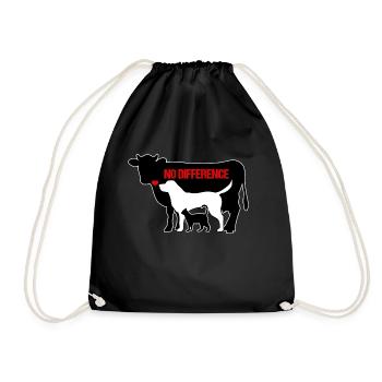 Animaux vache chien chat AUCUN DIFFÉRENCE cadeau végétalien - Sac de sport léger - noir - Devant