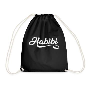Ha - Drawstring Bag - black - Front