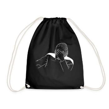 Facepalming Eagle (design blanc pour les vêtements sombres) - Sac de sport léger - noir - Devant
