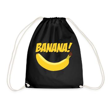 Banana Banane - Turnbeutel - Schwarz - Vorne