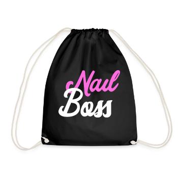 Nail Boss - Nageldesign - Turnbeutel - Schwarz - Vorne