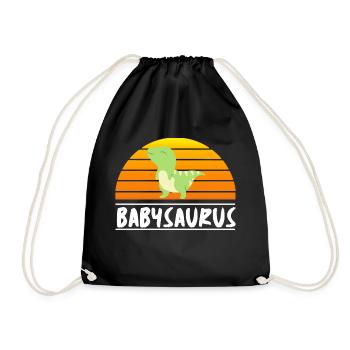 Babysaurus Child Baby Daughter Son Family - Drawstring Bag - black - Front