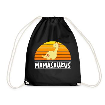 Mamasaurus Mama Familie - Turnbeutel - Schwarz - Vorne