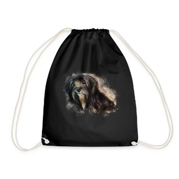 Havanese - Drawstring Bag - black - Front